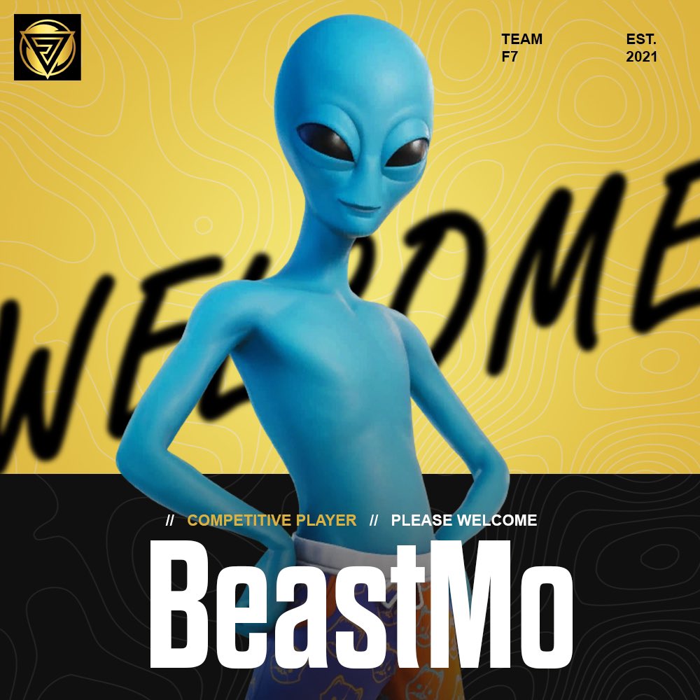 🚨NEW PLAYER ANNOUNCEMENT🚨 Everyone welcome @BeastMo1x to Team F7 as our newest Competitive Fortnite Player💪🏼