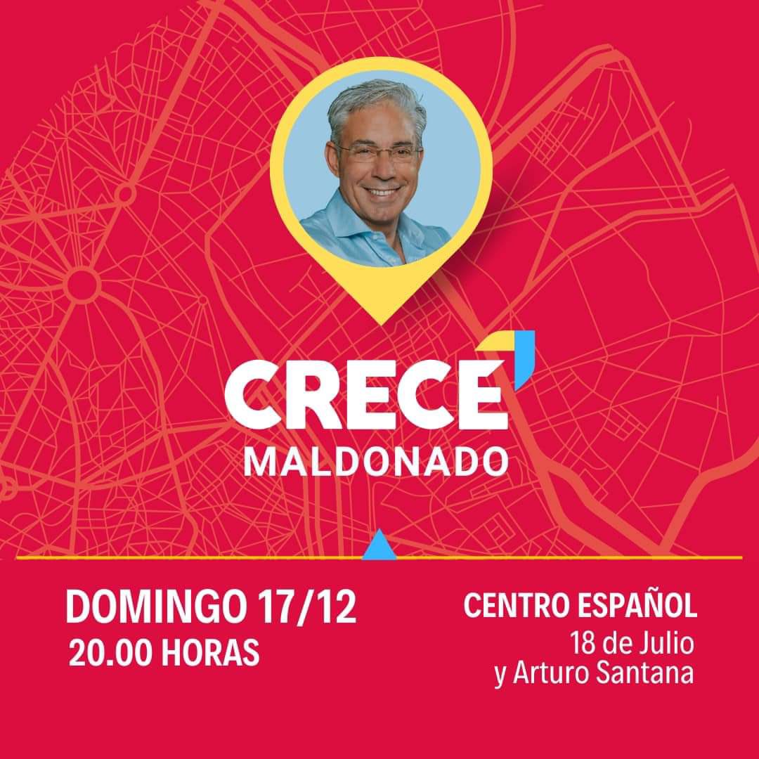 Los esperamos mañana domingo 17/12 a las 20 hs en el Centro Español, porque Maldonado Crece! ❤️