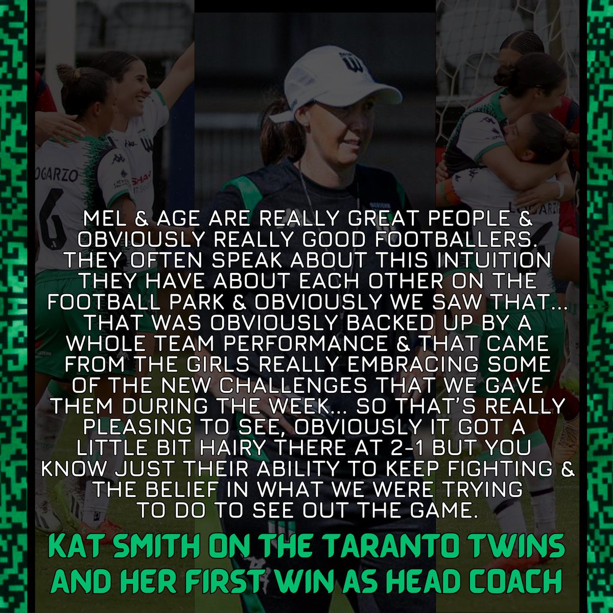 It was a great win on the road last weekend & @Kat_Smith_7 spoke so highly about the team on DubZone afterwards.

The Kat Smith era started on a brilliant note & no doubt there are many more magnificent performances like that one to come as the team continue to grow together 💚🖤