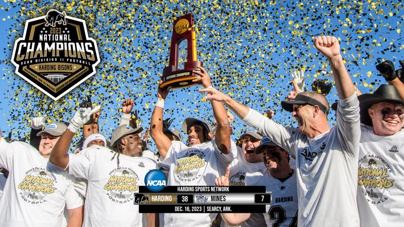 Harding Sports (@hardingsports) on Twitter photo .<a href="/Harding_FB/">Harding Football</a> Wins NCAA Division II National Championship #GOBisons
hardingsports.com/news/2023/12/1… .<a href="/Harding_FB/">Harding Football</a> Wins NCAA Division II National Championship #GOBisons
hardingsports.com/news/2023/12/1…
