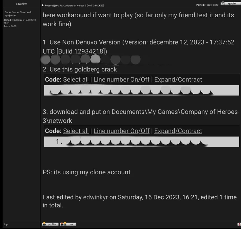 Lies of P added Denuvo 3 days from release : r/CrackWatch