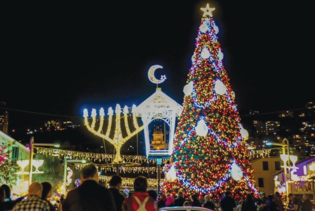 Hamas banned Christmas celebrations in Gaza.

Meanwhile in Haifa, Israel: