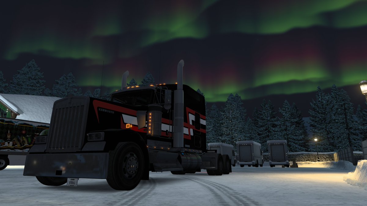 Lighting Up The Night Sky #ChristmasWinterland #AmericanTruckSimulator #Kenworth #W900