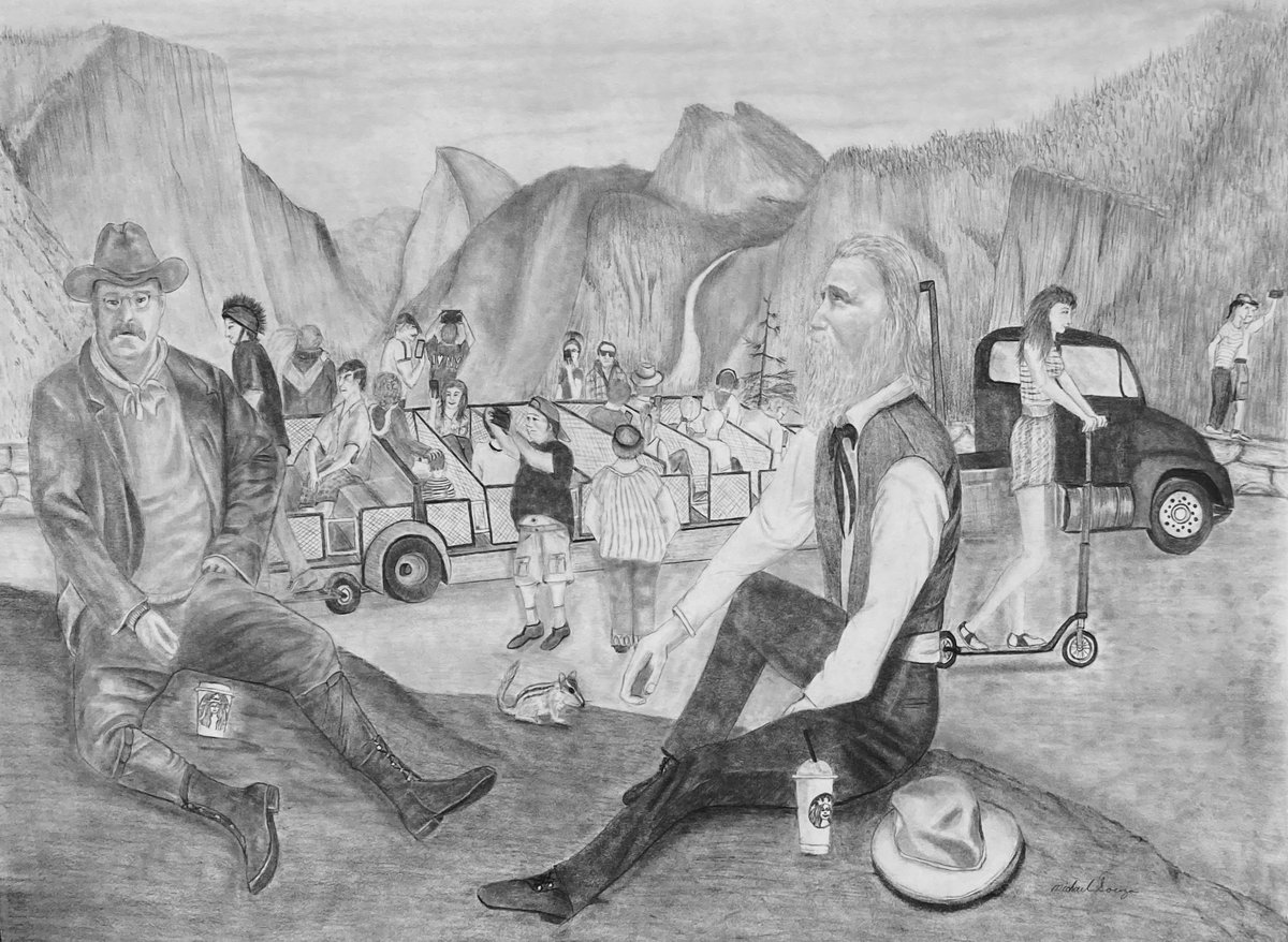 Each year the Yosemite Renaissance has an annual competition and traveling exhibit. This year (2024) is the 39thyear and will be my 3rd year of submitting, have not been accepted as of yet, but maybe the 3rd time will be a charm. Who knows?
This is titled” Who Would Of Thought”