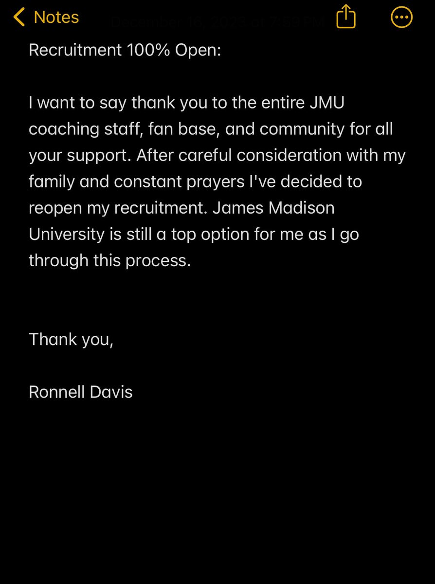 Please respect my decision! @MiddletownFB