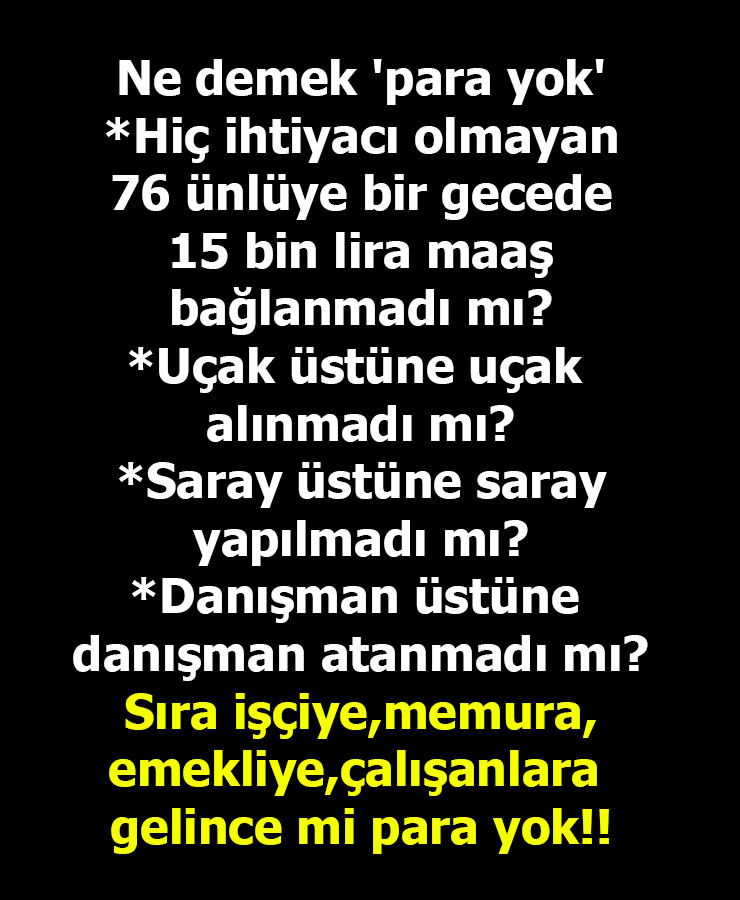 NE DEMEK?

#bupisliğidevrimtemizler
#DinAfyondur
#korkmuyoruz
#reddediyoruz
#GenelGrev
#BuDüzeneBorçluDeğiliz
#GerçeklerleYüzleşTürkiye
#UçuracaktıBatırdı
#kusurabakıyoruz
#BiziSokağaDökmeyin
#MafyaBoruHattı
#mafyaduezeninekarsı
#CekinTuğlayı
#halkyönetsin
#KazananHalkOlacak