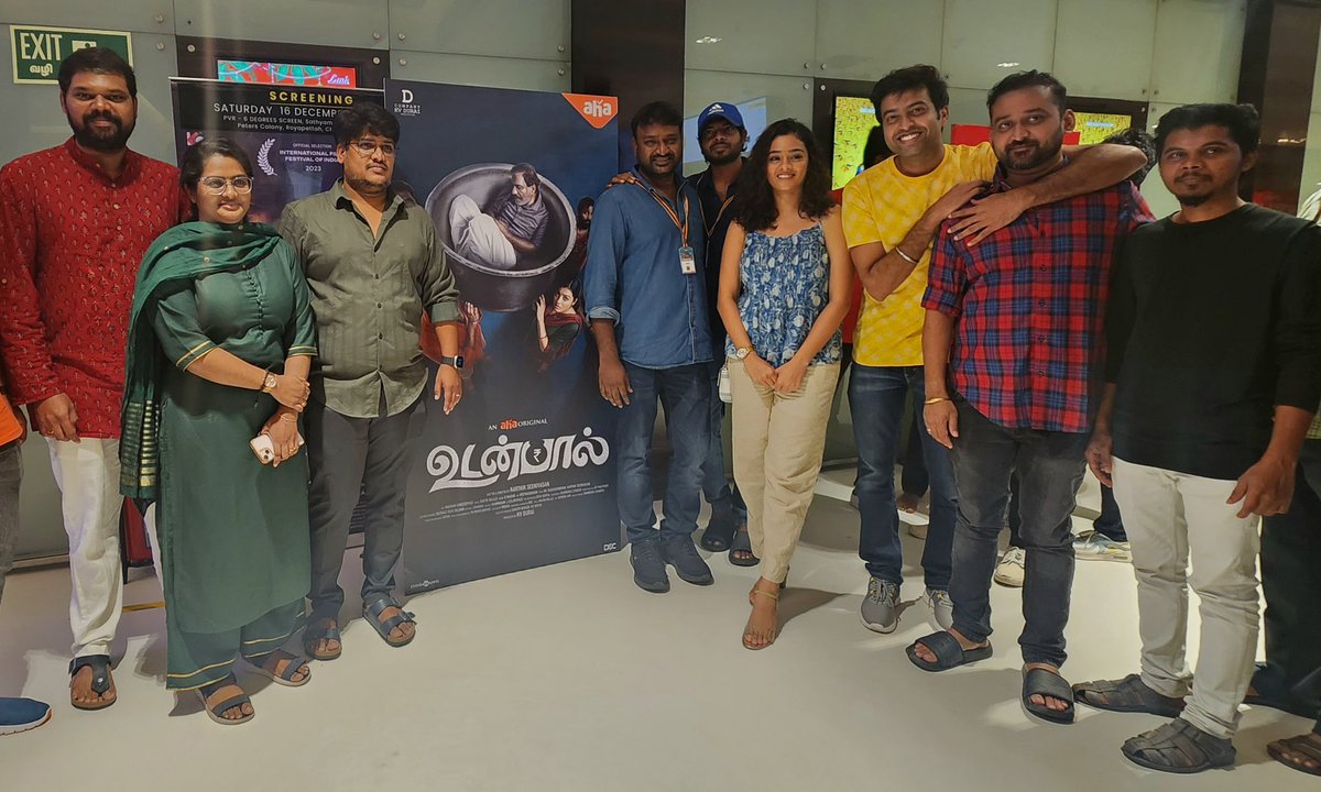 #Udanpaal's special screening was held at @SPICinemas by @chennaiIFF on Dec 15, 2023, was a big win in its journey❤️ It earned a spot in the esteemed 21st Chennai International Film Festival, got a cheerful response. Dir by- @dirkarthikoffl Produced by- @Dcompanyoffl…