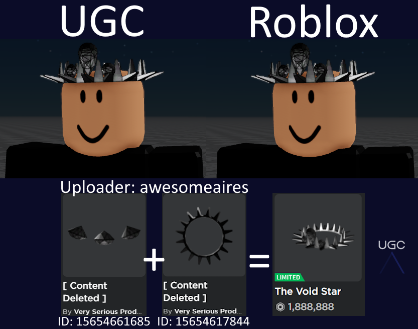 Peak” UGC on X: UGC creator UsualRage uploaded a 1:1 copy of the item Epic  Face in 2 parts. #Roblox #RobloxUGC  / X
