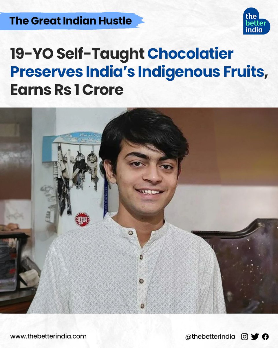 Digvijay Singh, a 19-year-old self-taught chocolatier, runs a bean-to-bar company that incorporates #indigenous #exotic fruits like ice apple, kokum, baer and more in delicious #chocolate slabs.

#IndigenousFruits #Udaipur #SustainableAgriculture #FoodInnovation #CulinaryHeritage