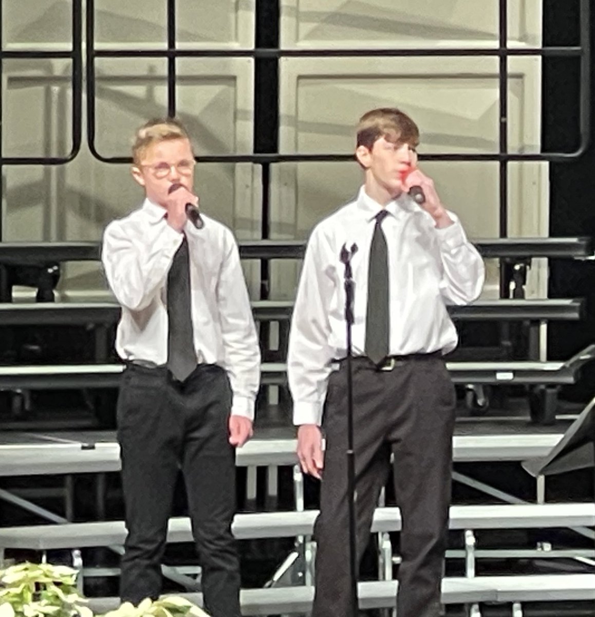 @AnkenySouthview’s 9th Grade Bass Clef Chorus brings their  full harmonies to Julefest  2023.