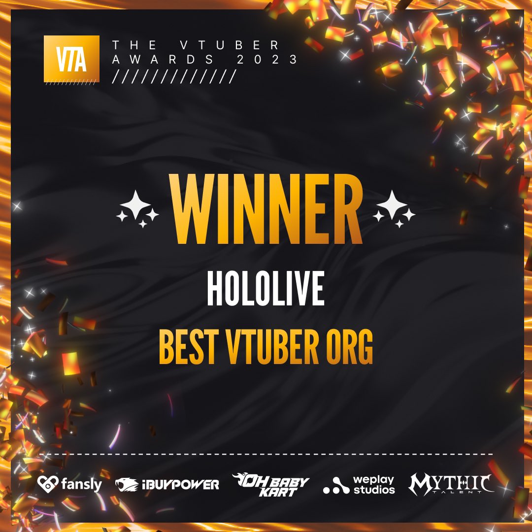No need for introductions, @hololive_En is your Best VTuber Org at the 2023 VTuber Awards! ✨ #VTuberAwards