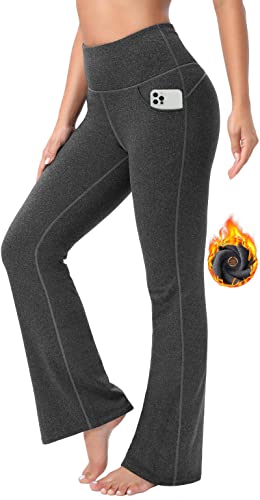Lite Pocket Deals (comment when you buy 🙏) on X: Pay only $14.99. NaN%  off Use code IUGA1215. IUGA Fleece Lined Pants Women Bootcut Yoga Pants  with Pockets Flare Leggings for Women