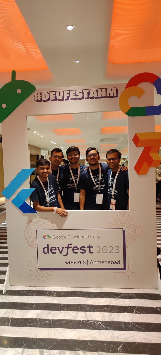 With crew at #DevFestAhm