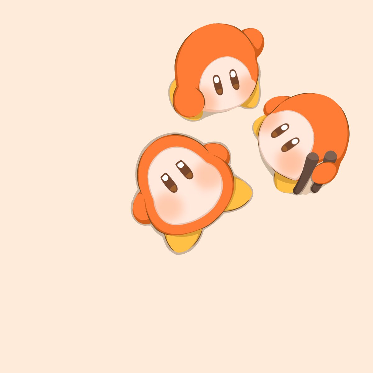 waddle dee simple background no humans standing white background looking at viewer blush brown eyes  illustration images