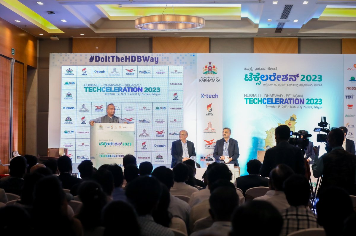 Attended the #Techceleration in Belagavi. There is a great tech/manufacturing ecosystem with untapped potential in Hubbali-Dharwad-Belagavi region.

Govt of Karnataka is committed to building and supporting strong investor communities #BeyondBengaluru to create more jobs