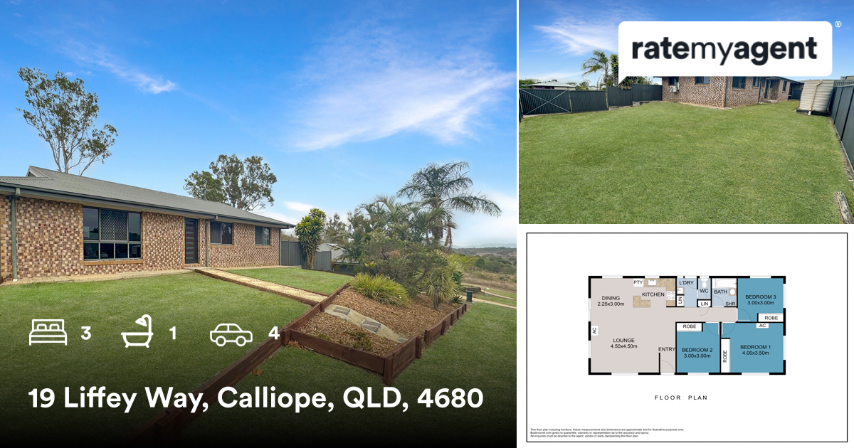 🛌 3 🛀 1 🚘 4
📍 19 Liffey Way, Calliope, QLD, 4680

My latest sale on #RateMyAgent.

rma.reviews/gBGVpMqXLSFS

...
#ratemyagent #realestate #Summit_Estate_Agents