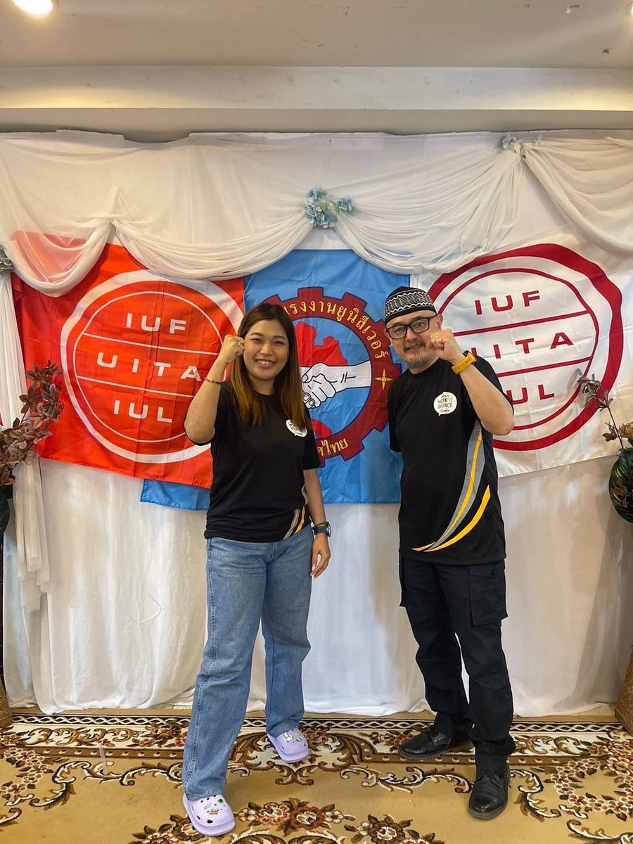 IUF Asia-Pacific Regional Secretary extends full support to Unilever Labour Union Thailand in their fight for fair wage. @Unilever unilaterally imposed zero overtime without any wage adjustment. Workers lost 40% income. Unilever must engage in good faith negotiations #UnionRights