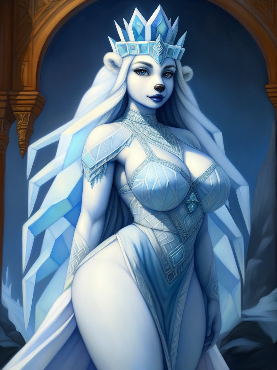 Here is my winter and ice Slavic goddesses for the #BornOfAIGoddessChallenge made by <a href="/ai_ppalette/">PassionPalette</a> !