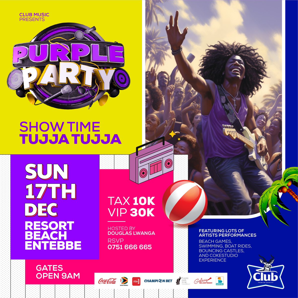 Its not Tujja Tujja today its “Tuutuse Tuutuse” Tweet back at us “ #PurplePartyTour “ when you reach so i can know you are here. GOD BLESS THIS DAY. Amen 🙏🏻 SHOWTIME!