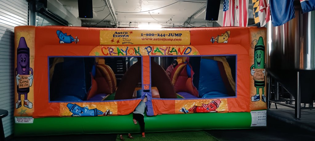 Sorry I missed your call. Was busy blowing up a moon bounce at work.