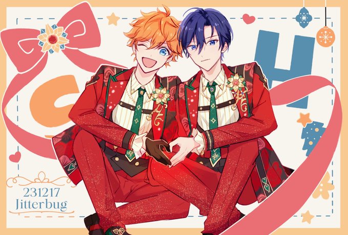 「2boys heart hands duo」 illustration images(Latest)