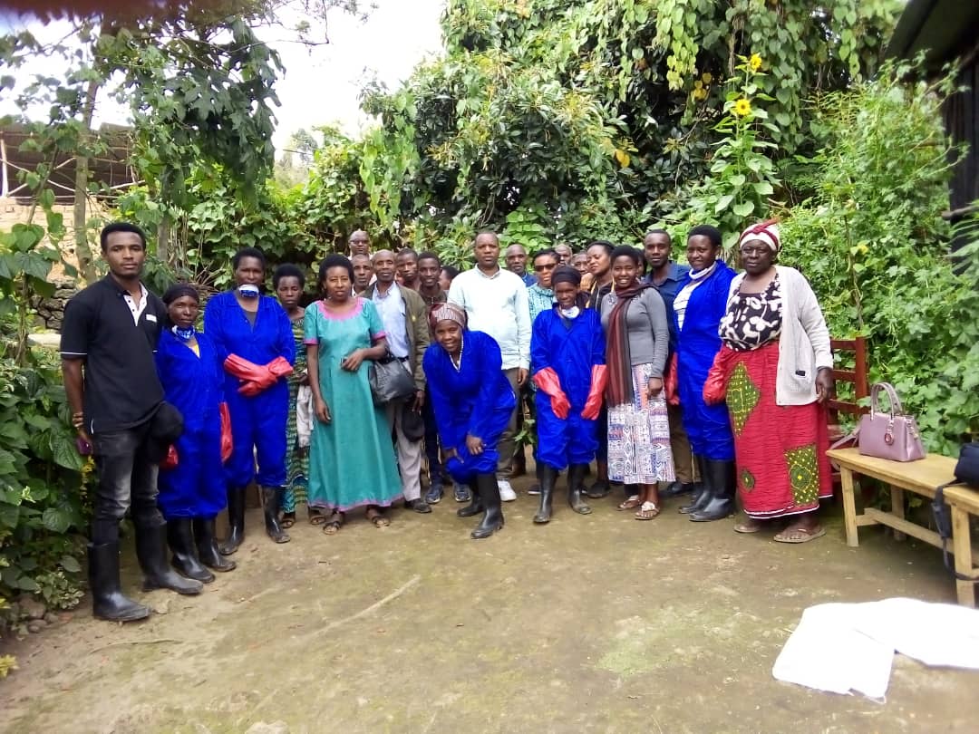Yesterday, it was a pleasure to welcome a group of #farmers from @NgororeroDistr led by #ACORDRwanda team,at our #vermicomposting site and #biopesticides research farms in #Gataraga sector @MusanzeDistrict.