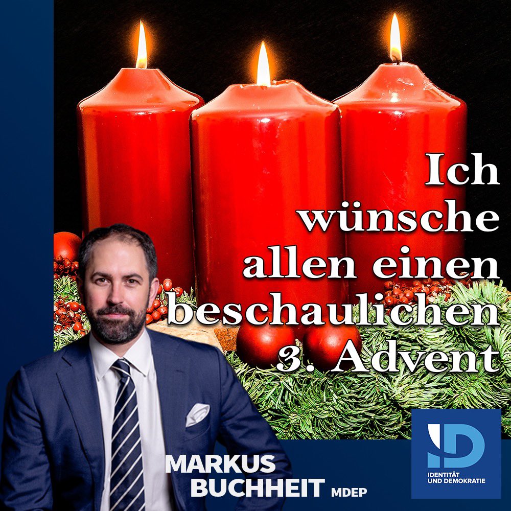 In dieser besinnlichen Vorweihnachtszeit erinnert mich der dritte Advent daran, innezuhalten und auf die Bedürfnisse unserer Gemeinschaft zu hören. Es liegt mir am Herzen, mich stets für die Anliegen unserer Bürger einzusetzen. Frohen dritten Advent! 🕯️🕯️🕯️ @AfDimEUParl…