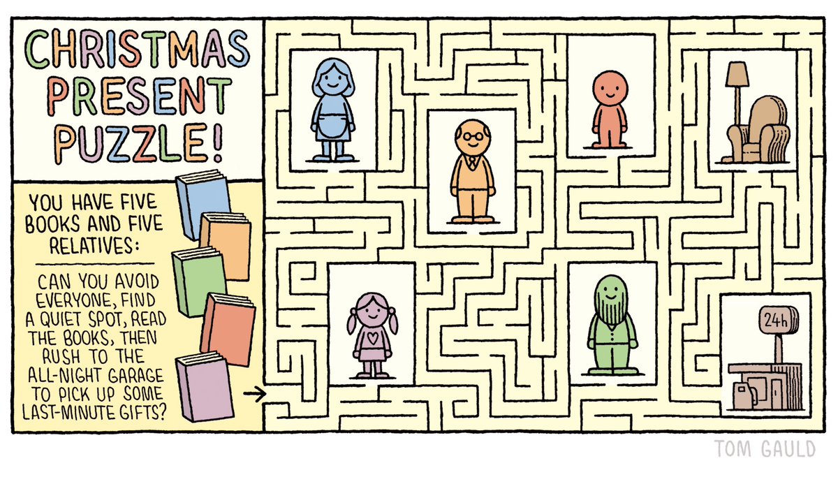 Christmas Present Puzzle! My cartoon for this week's @GuardianBooks / @GdnSaturday