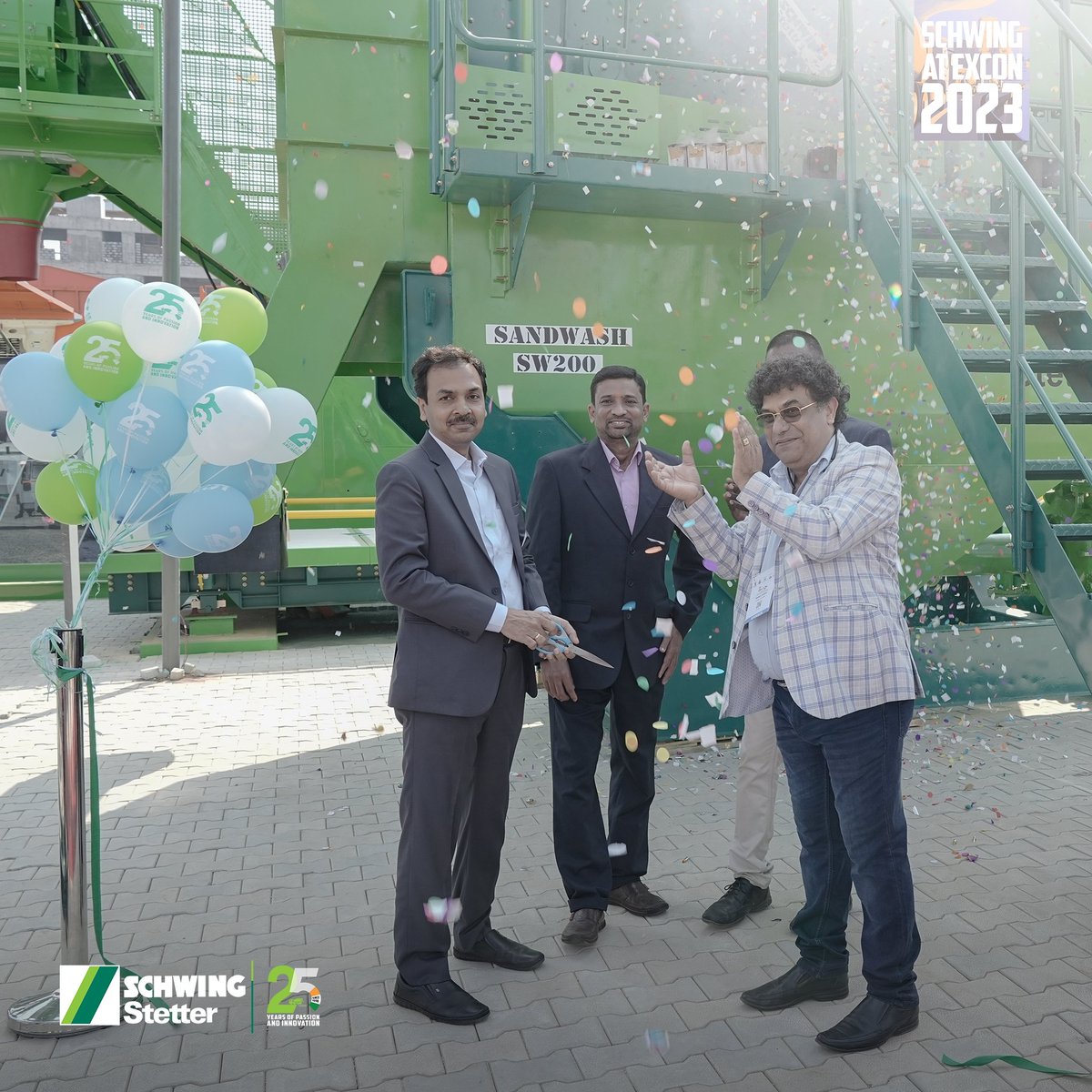 Reflecting on a vibrant Excon, #SCHWINGStetterIndia is thrilled to have launched the #SW200 Sand Washing Machine. a testament to our innovation-driven ethos. Equipped with cutting-edge #Hydro Cyclone technology and a remarkable 130 TPH capacity, it’s designed to lead the