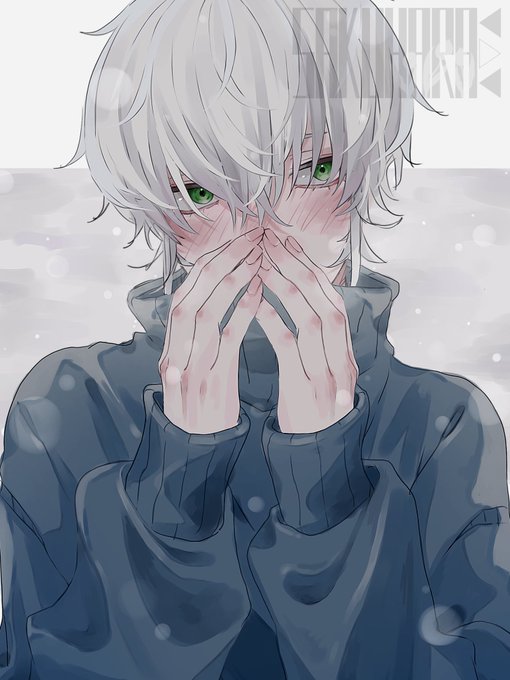 「1boy covering mouth」 illustration images(Latest)