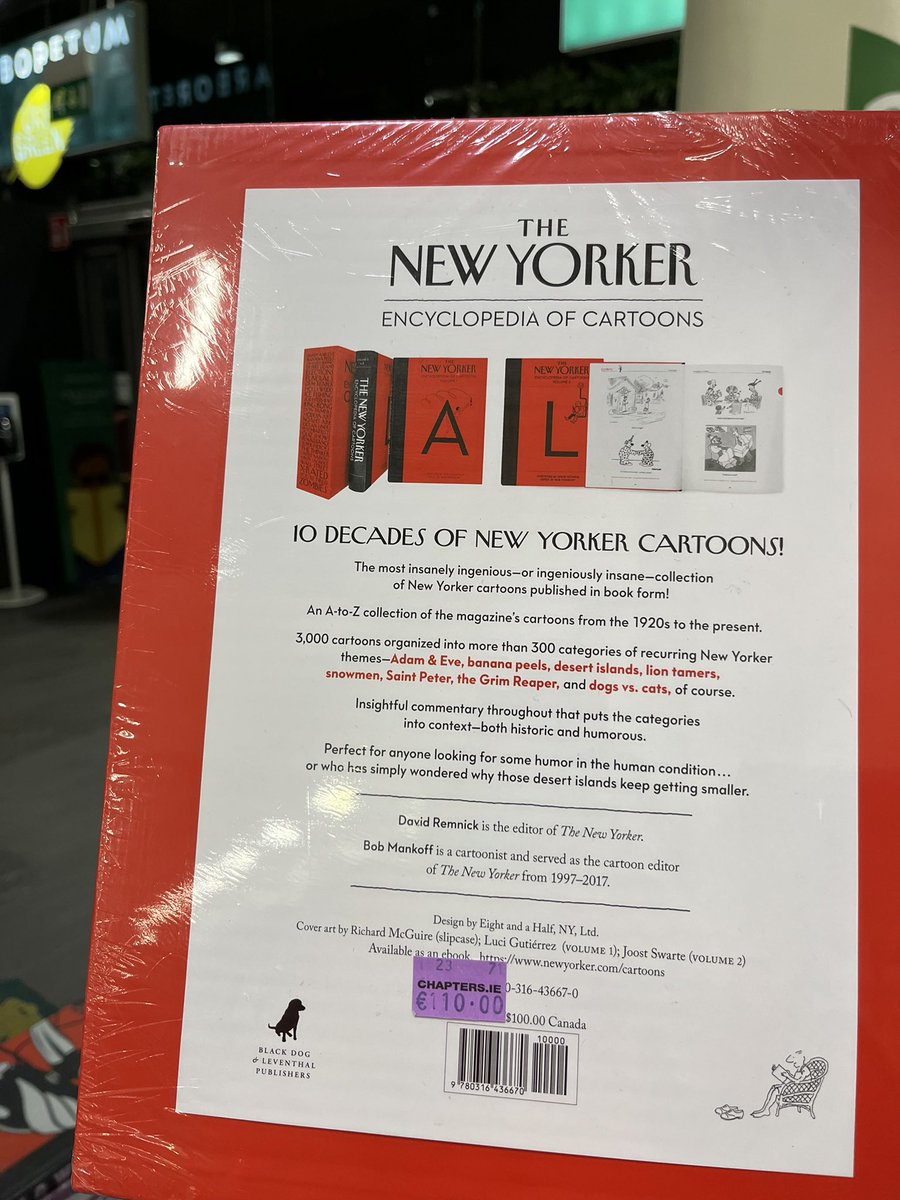 More of the finds I found in the store yesterday … and this was before I stickered a pallet on new books to go out on the floor this morning! This is a gorgeous, coffee table, two volume set of cartoons from the New Yorker - €34.99 instead of €110 - it is heavy!!