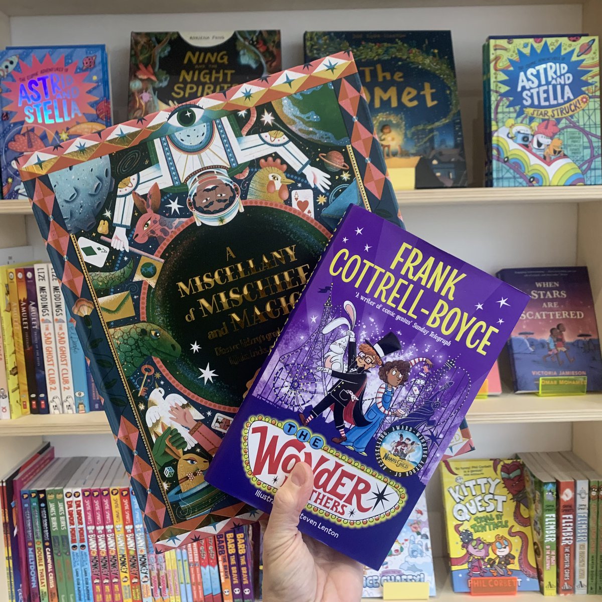 Magic and wonder for Christmas? Look no further we’ve got The Wonder Brothers by @frankcottrell_b & A Miscellany of Mischief & Magic by Tom Adams illustrations by @jasminefloyd_ both in stock.