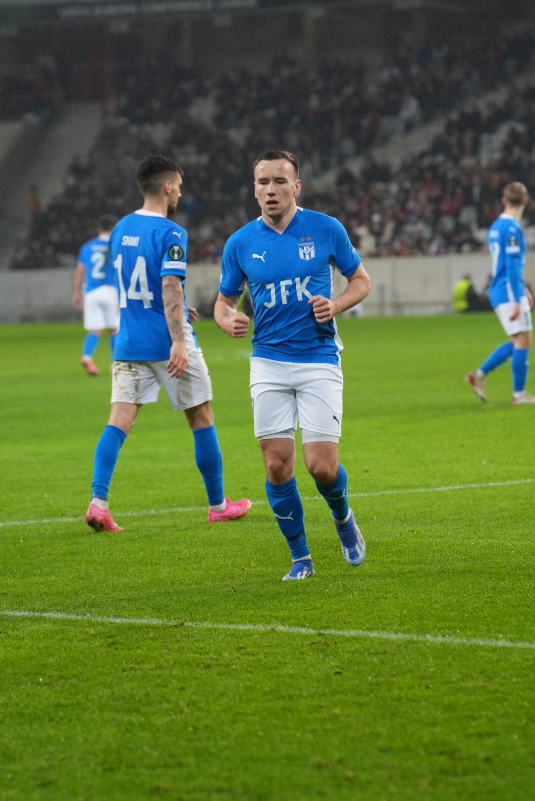 Arni Frederiksberg of KI Klaksvik scores the first goal during the News  Photo - Getty Images