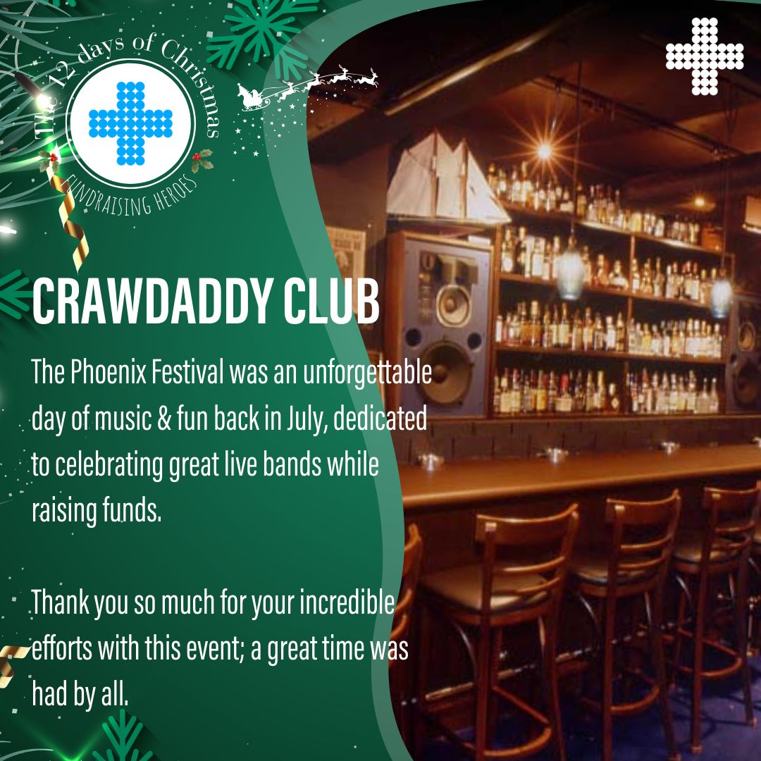 On the fifth day of Christmas, we are thanking Crawdaddy Club Richmond for their support! #fundraising #charity #christmas #support #healthcareworkers #community