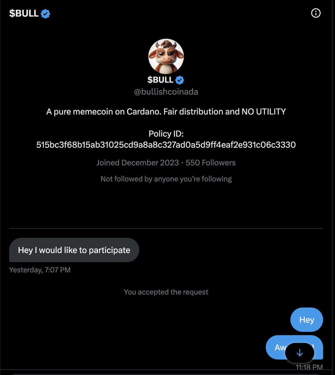 puddlecoin's tweet photo. Let's see who also participates here, it's awesome!
WGMI 🐸+🐂= Bring back Meme Coin season 2 on #Cardano 

it's an honour for us to have $BULL participate on the $PUDDLE @bullishcoinada https://t.co/ntPCFd1Wxt