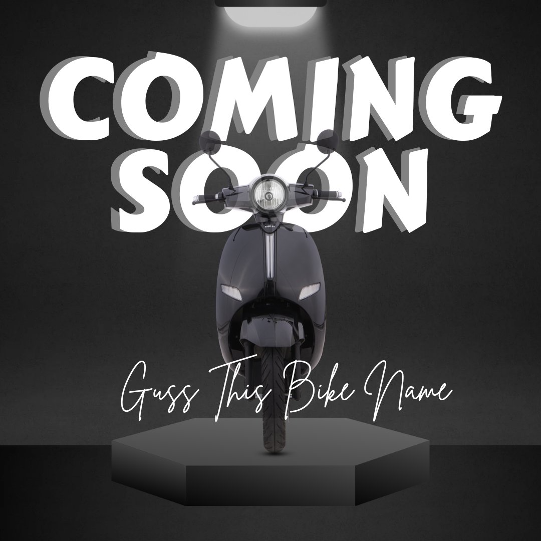 'Get ready for the thrill! 💫 🚀🥳 incredible is on the horizon, and we can't wait to reveal it to you.  
#ComingSoon #NewRelease #GuessTheBike #UpcomingLaunch #RevolutionaryRide #ThrillingExperience #StayTuned #RideTheFuture #NameTheBike #SneakPeek #UnveilingSoon #ExcitingReveal