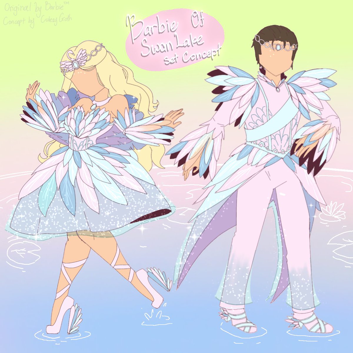Snow swan set really reminds me of my old favourite barbie movie back then so pretty much my mind give me the idea and made a concept out of Barbie of Swan Lake ,sooner or later i be starting to model and potentially use it in any dress up game ❤️

#royalehigh #royalehighconcept