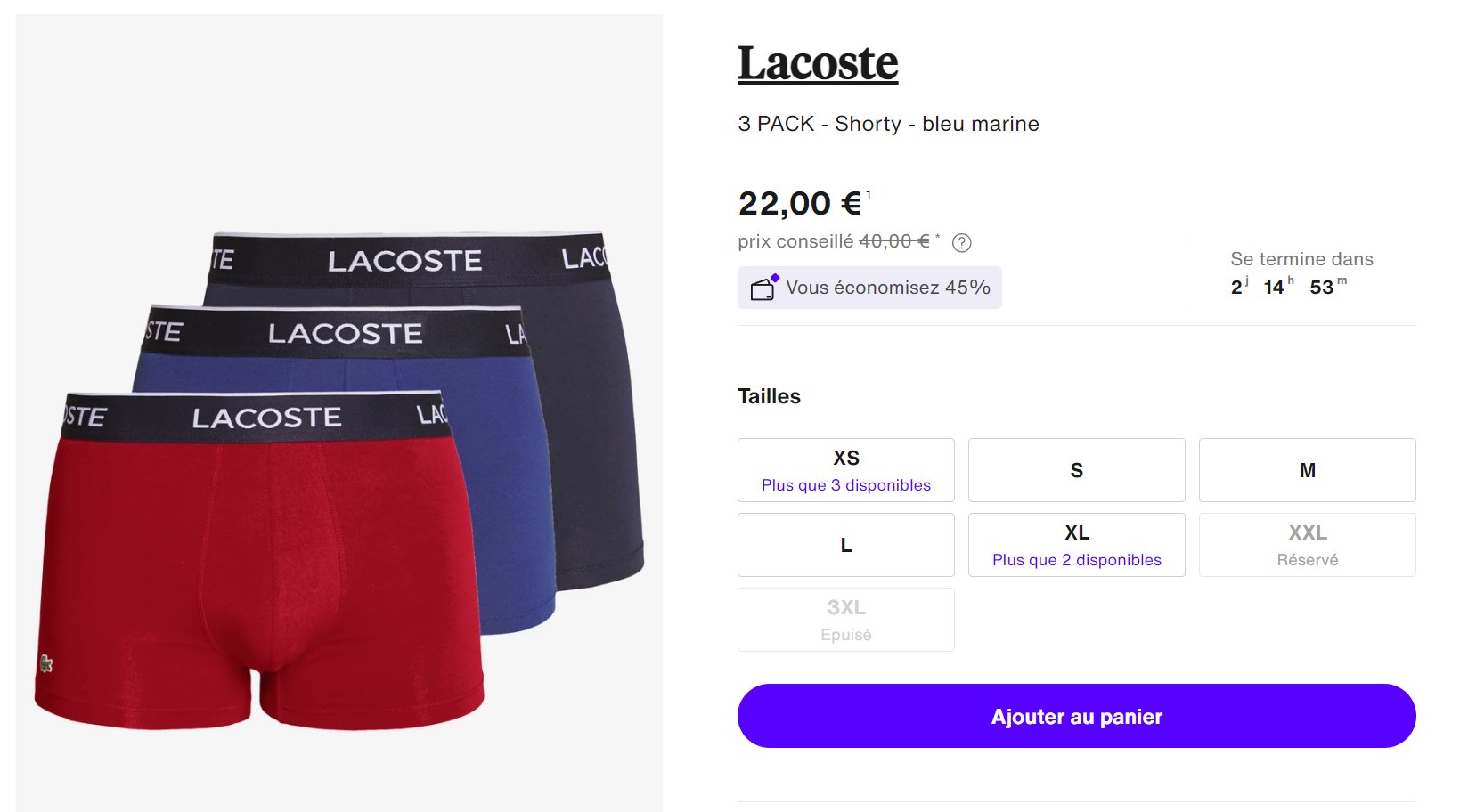 Lacoste hot sale zalando prive
