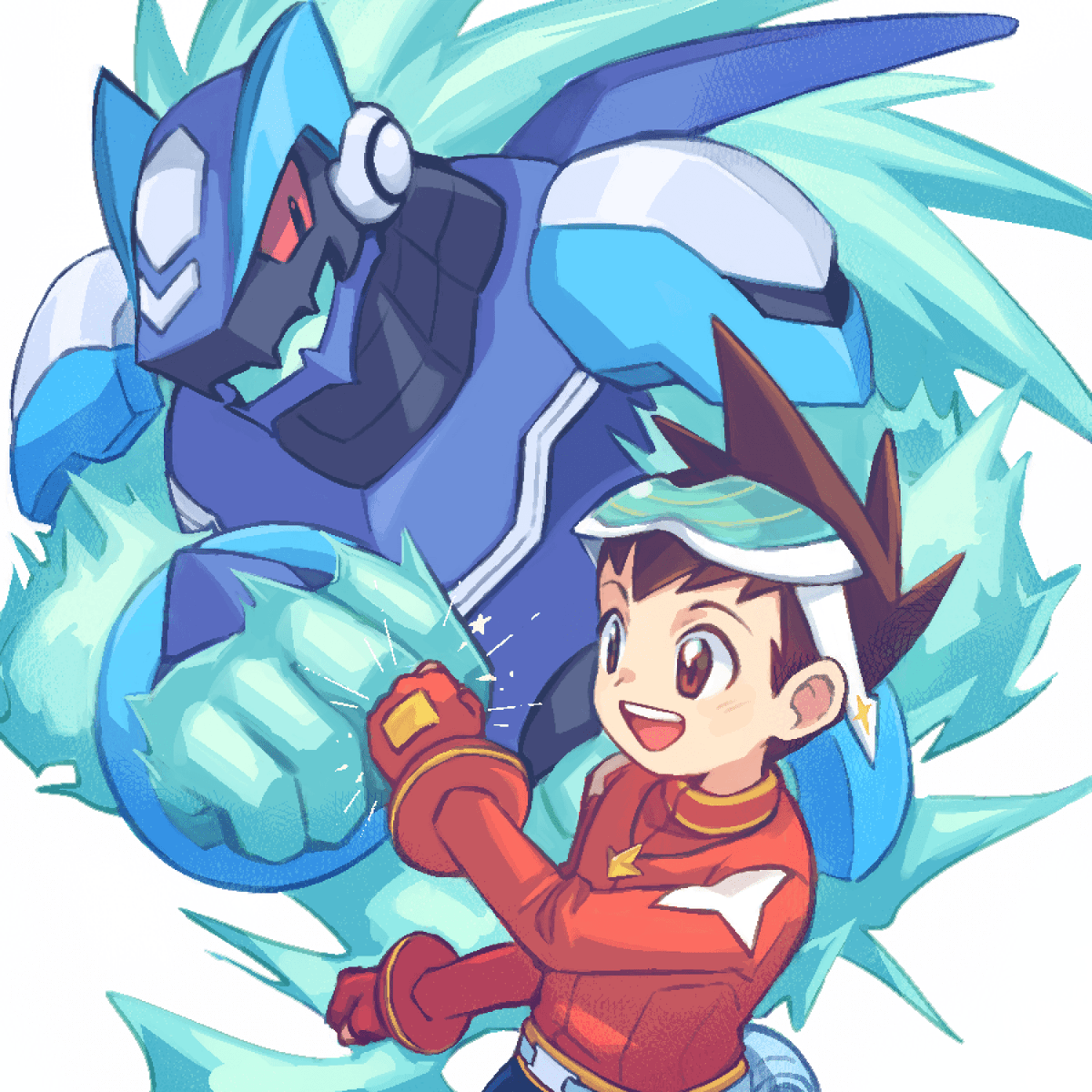 流星のロックマンはスバルくんとウォーロックで描きたくなっちゃう