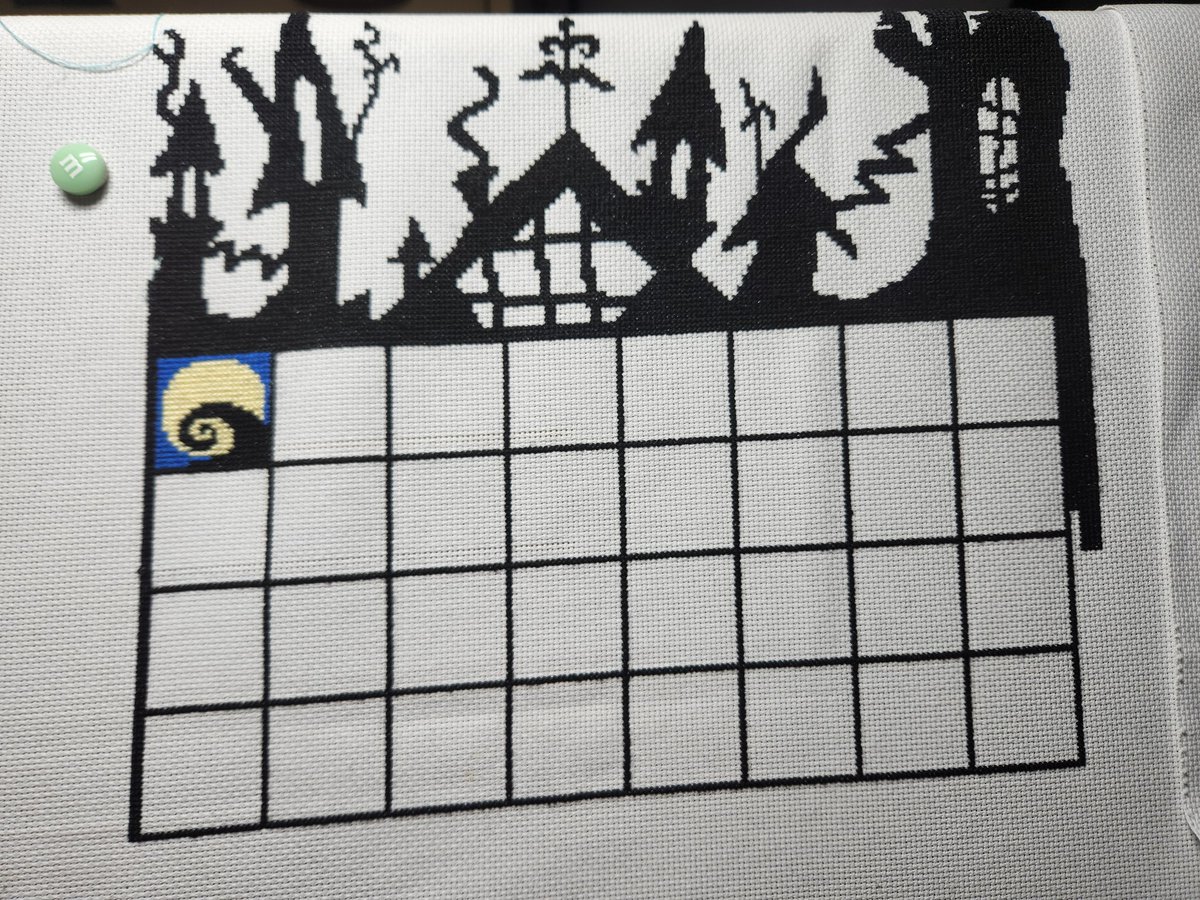 WIP-6-2021-'Nightmare Before Christmas SAL' by Story Stitches, 1st Room Finished!!