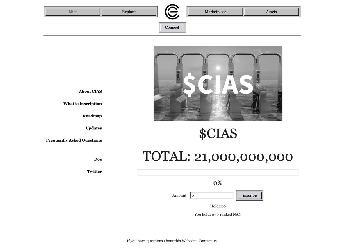 David wane (@davidwane10) on Twitter photo The First #Inscription Token $CIAS on #Celestia
🔗Mint Link : cias.wtf
1️⃣Use Wallet Keplr: chromewebstore.google.com/detail/keplr/d…
2️⃣ Deposit 3-5$ worth TIA 
Total Supply: 21,000,000,000
Start Time : 7 P.M Ist Today
$tia #Tiainscription #brc20 #NFT The First #Inscription Token $CIAS on #Celestia
🔗Mint Link : cias.wtf
1️⃣Use Wallet Keplr: chromewebstore.google.com/detail/keplr/d…
2️⃣ Deposit 3-5$ worth TIA 
Total Supply: 21,000,000,000
Start Time : 7 P.M Ist Today
$tia #Tiainscription #brc20 #NFT