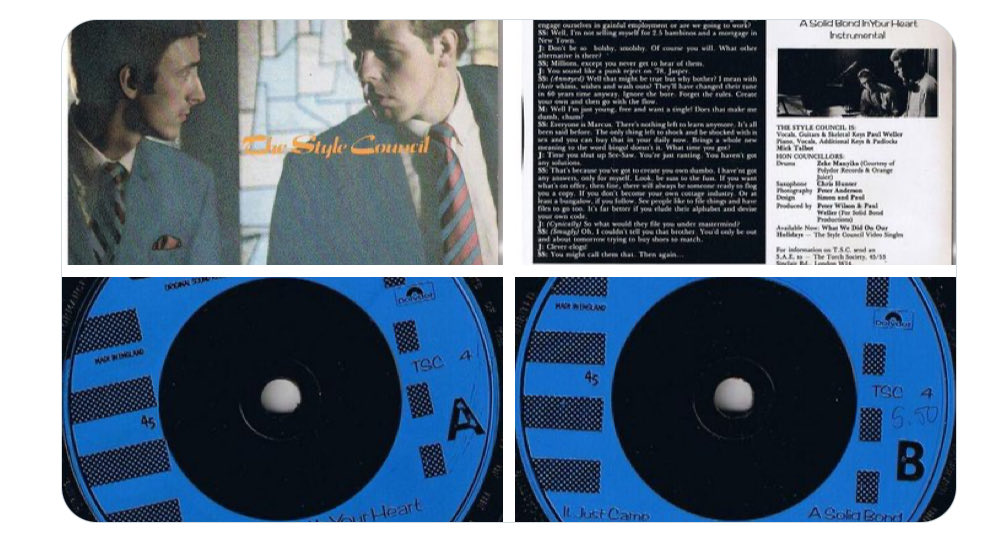 Recorded on 13th Jan 1983, first heard live on 25th March 1983 & charted on 20th Nov 1983 - A SOLID BOND IN YOUR HEART.  It peaked at number 11, staying in the top 100 for 8 weeks. #thestylecouncil40 comes to an end ….