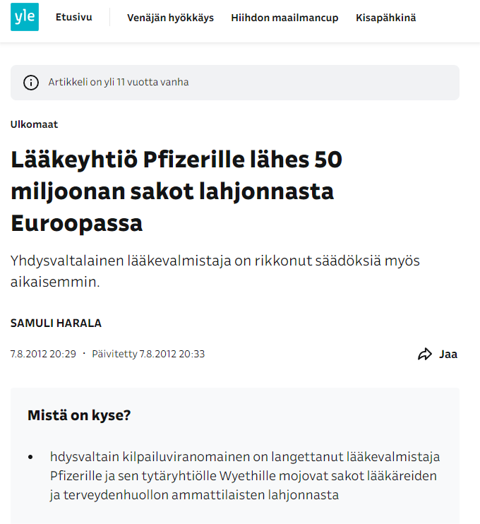 y_yrittaja's tweet photo. Pfizer on moneen kertaan tuomittu rikollisfirma. Ovat mm. lahjoneet lääkäreitä ja terveydenhuollon ammattilaisia.

Mutta koronassa kaikki oli toisin. Pfizer ei tällä kertaa lahjonut hallituksia, lääkäreitä tai terveydenhuollon ammattilaisia.

Ajattelivat vain meidän parastamme. https://t.co/NbCIm079hO