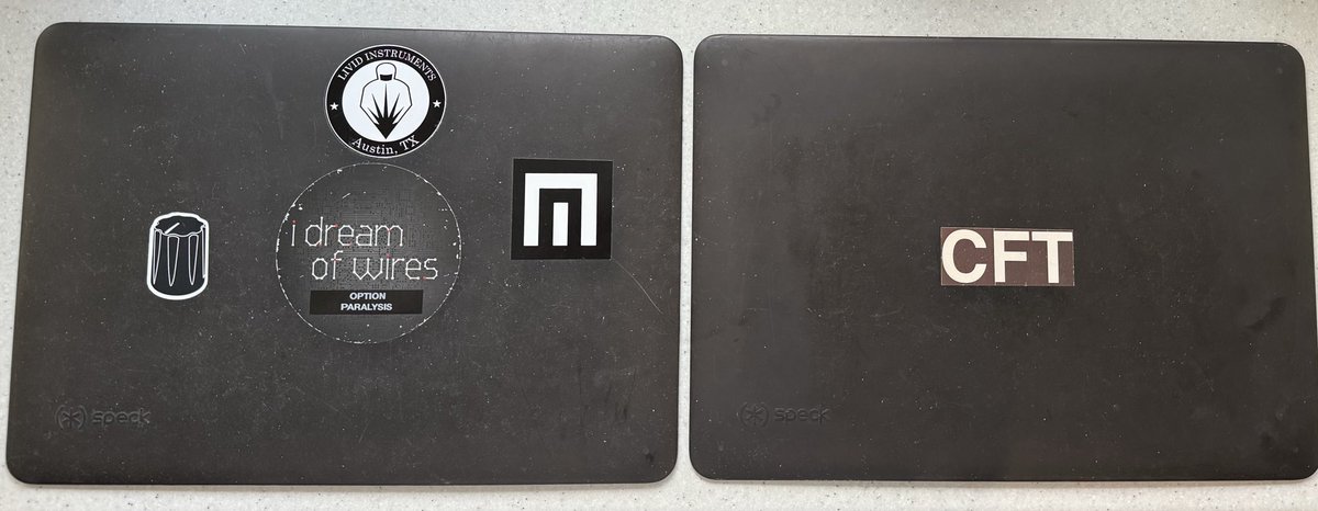 Our gig laptop lid covers are degrading and sticky. Served us well for 12yrs but now ‘retired’ to the bin.