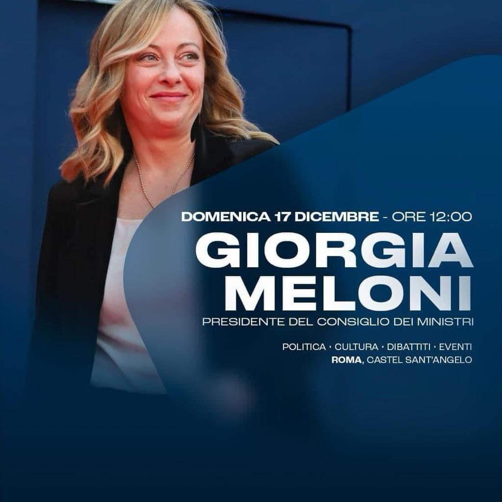 La giornata  conclusiva di #Atreju !🇮🇹 

Scopri il programma👉🏻 atreju2023.it/programma2023/

Bentornato #orgoglioitaliano

@Atreju2023