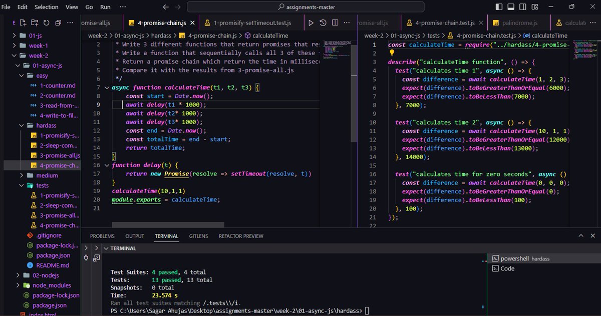 AhujaSimran13's tweet image. ✅ Completed Cohort 2 assignment: Promises & Async/Await! ❤️🔥
Will not do backend assignments as I am learning react now ;)
#TechCommunity #CodingWins #AsyncMagic