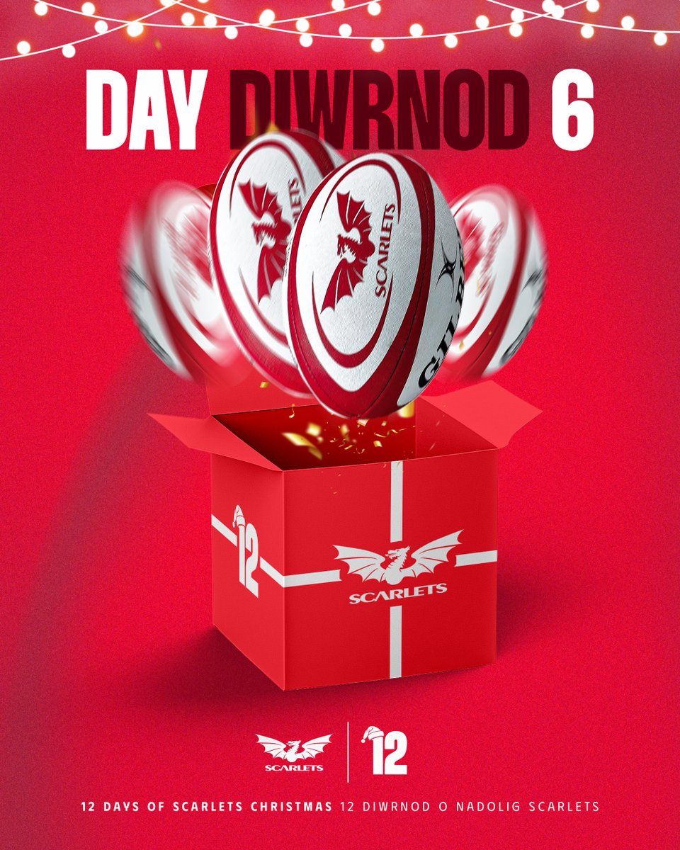 Day | Diwrnod 6 🎅

We’re giving away a signed Scarlets rugby ball 🏉 

For your chance to win, just like and share this post!

Am gyfle i ennill pêl Scarlets wedi'i lofnodi, hoffwch a rhannwch y post yma!

Pob lwc 🤞