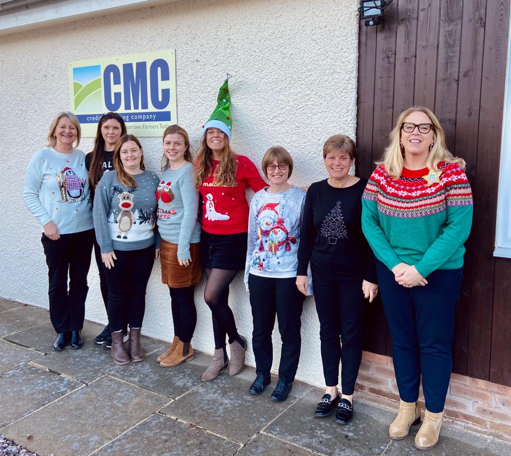 Our customer service and accounts team don't often show their faces although you'll speak to them often on the phone  😊

So we thought our #christmasjumperday ☃️ was the perfect opportunity to get a quick snap 📸

 #teamcmc #cmc #supportingbritishfarmers #winterfarming