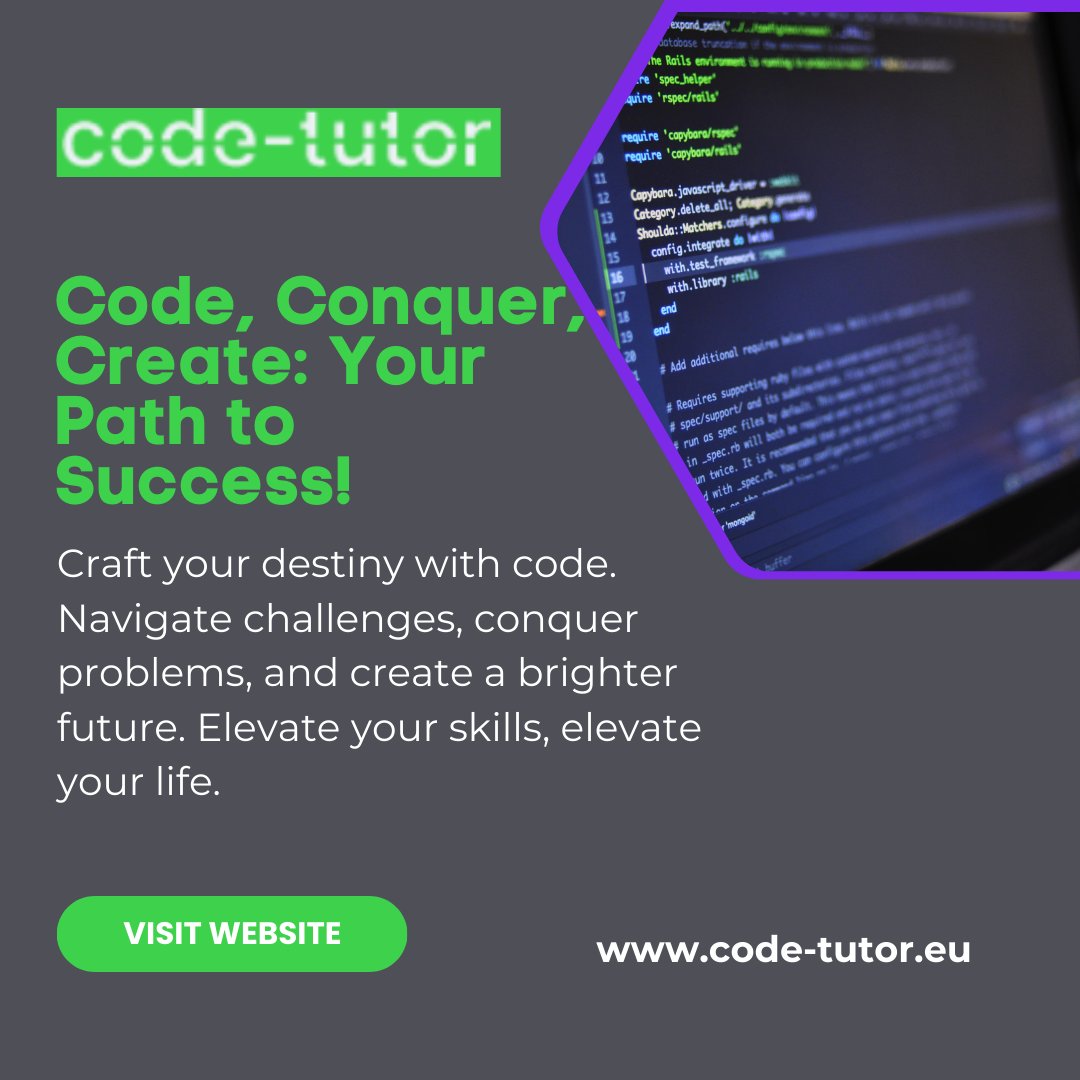 ubuthlimited's tweet image. Craft your destiny with code.  Navigate challenges, conquer problems, and create a brighter future.  Elevate your skills, elevate your life.  #CodeToConquer #CreateTomorrow #FutureCoder
