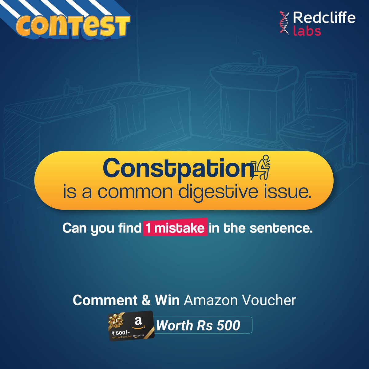Test your spelling prowess! Answer correctly and win an Amazon voucher worth Rs 500! 
Steps:  
 1. Follow us on Insta, FB, YT & Twitter.   
 2. Tag  5 friends     
Entries valid till 19th December, 7 PM.  
#Redcliffelabs #contest #ContestAlert #pollution #healthcheckup